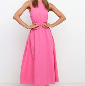 Petal and Pup - Open Back Linen Dress